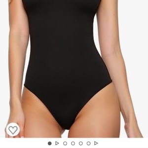 Black sleeveless body shirt